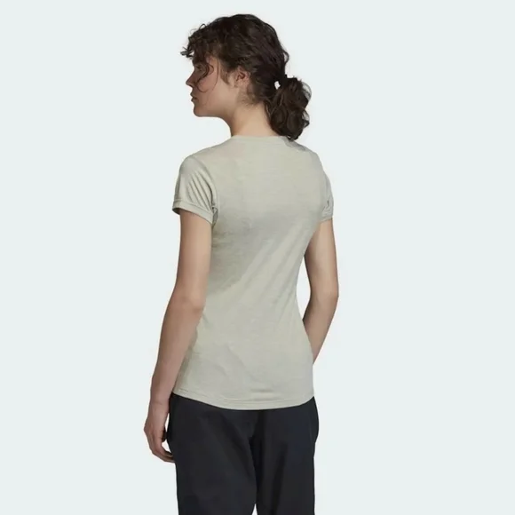 Adidas Terrex T-Shirt Tee Women's Size 16 Grey Aeroready Breathable Recycled - Picture 2 of 16